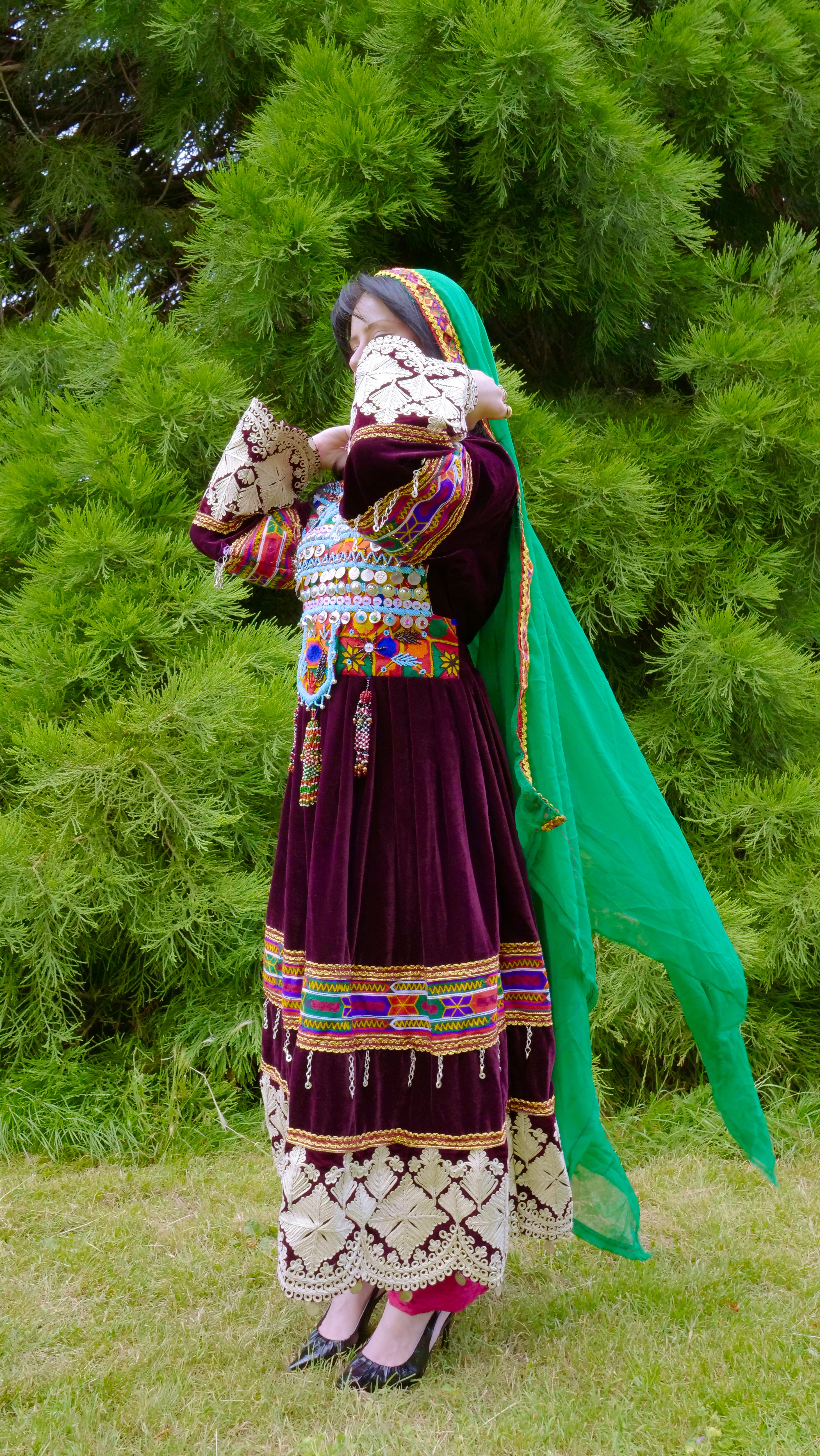 Soraya | Handmade Velvet Afghan Dress