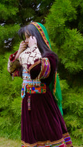 Soraya | Handmade Velvet Afghan Dress