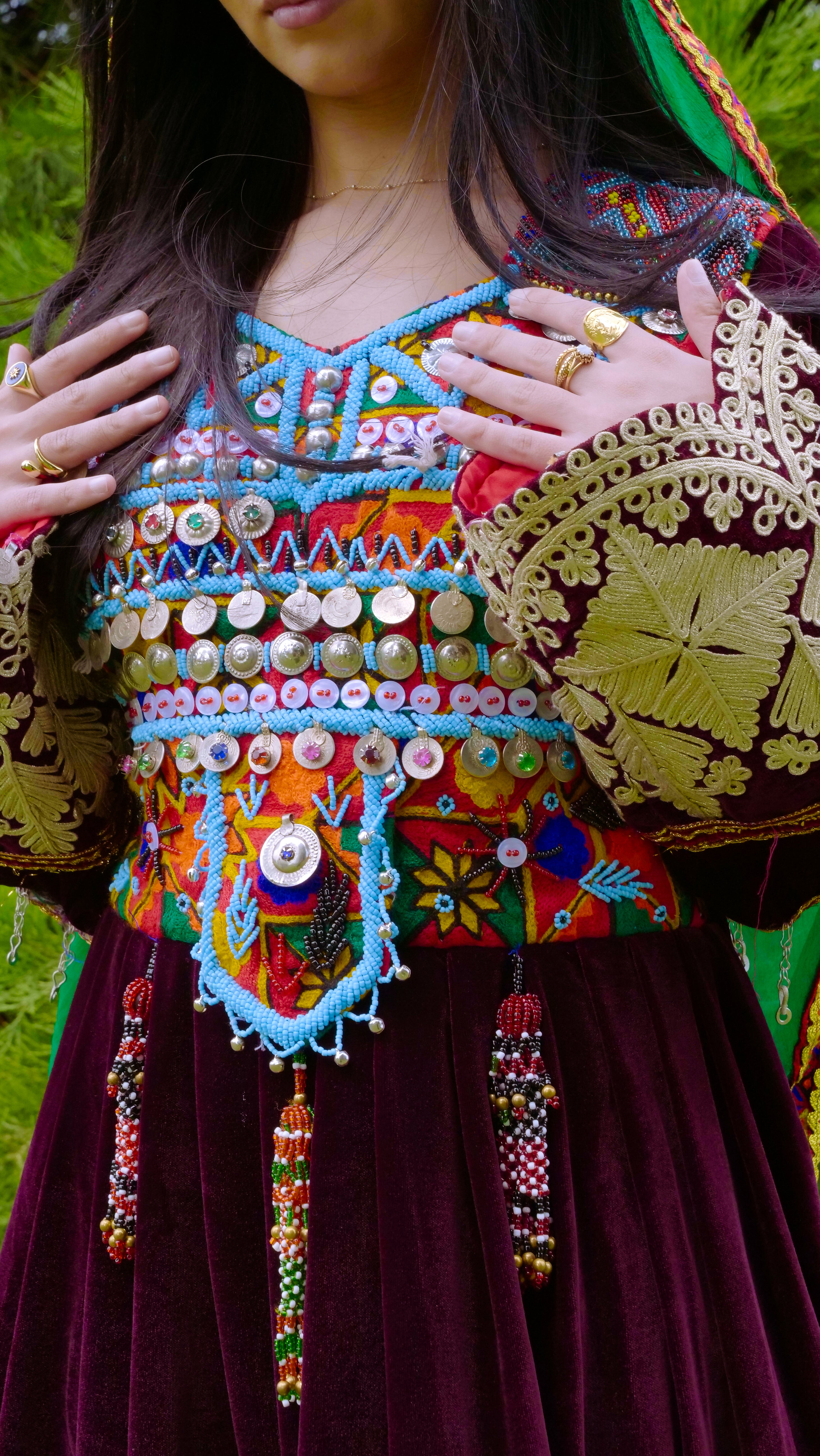 Soraya | Handmade Velvet Afghan Dress