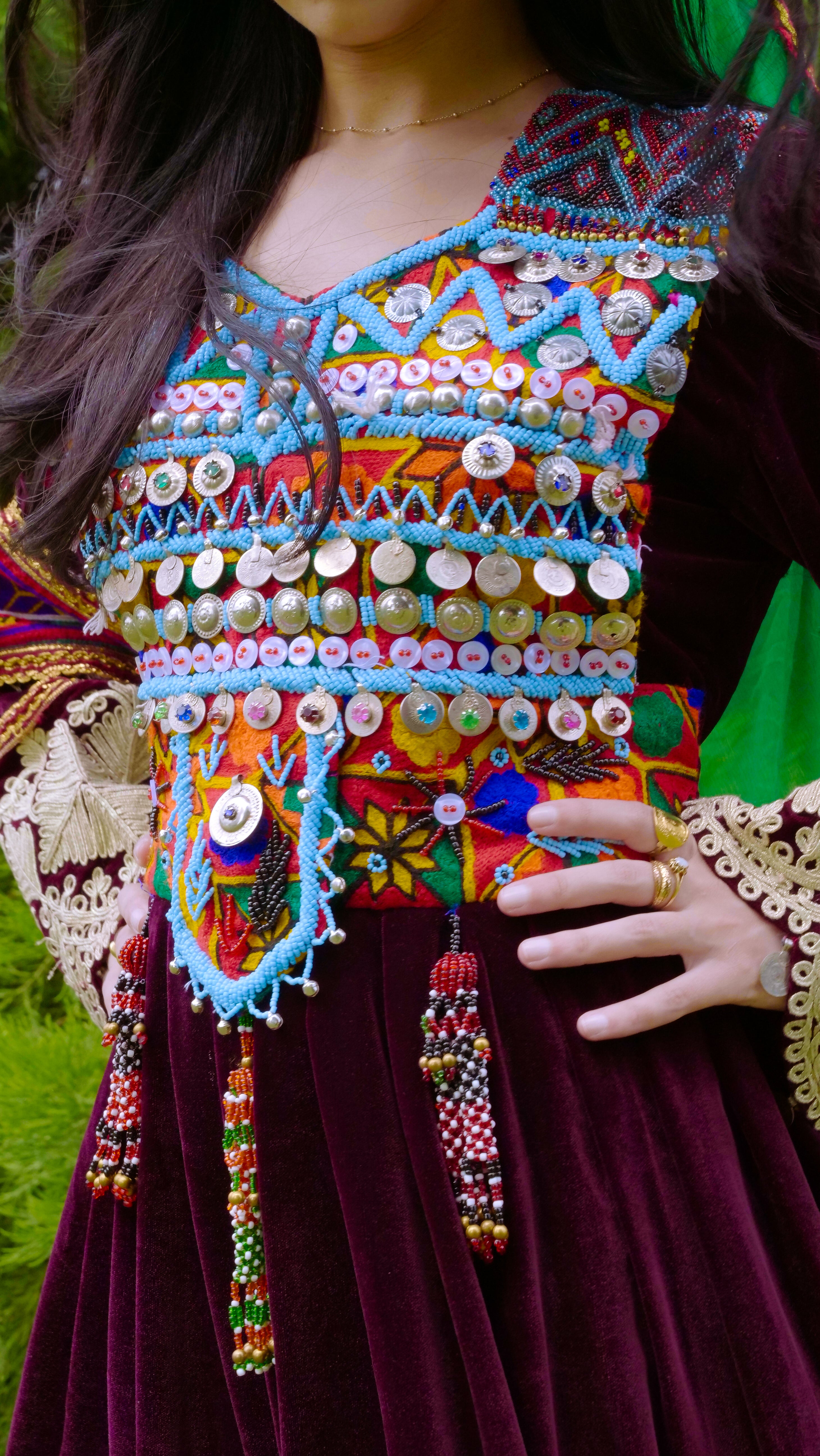 Soraya | Handmade Velvet Afghan Dress