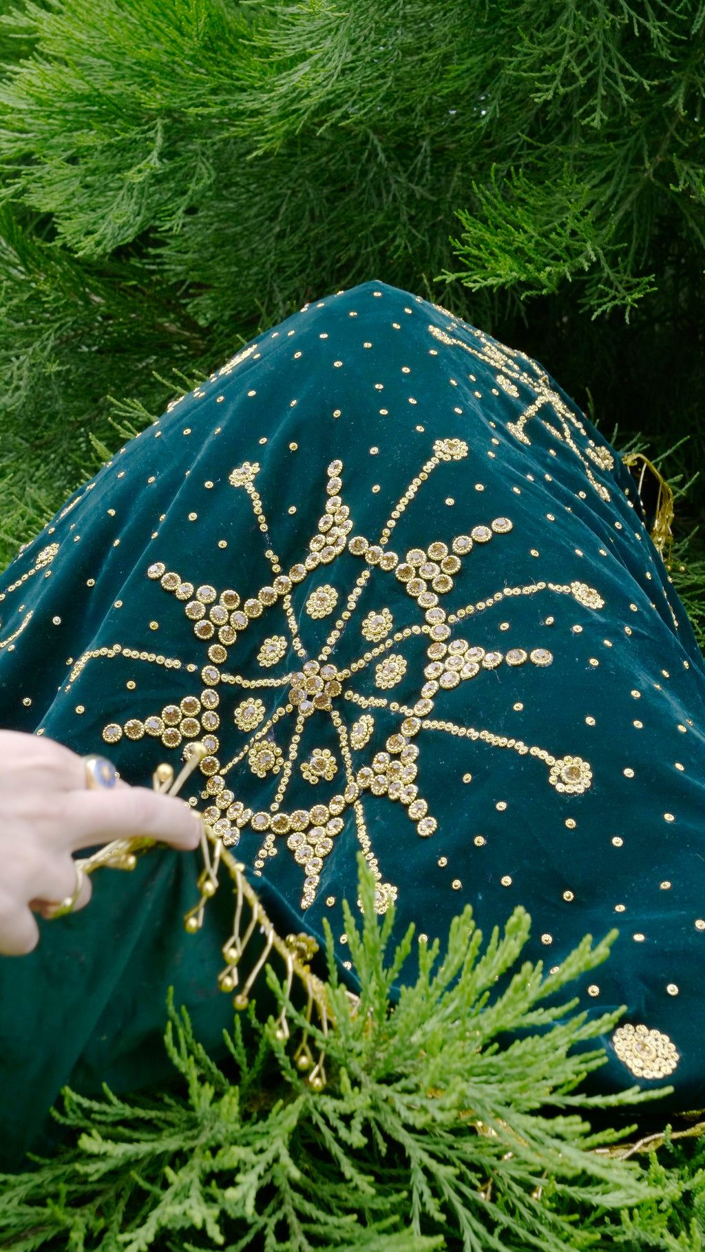The Zumurrud Desmal | Handmade Afghan Bridal Scarf
