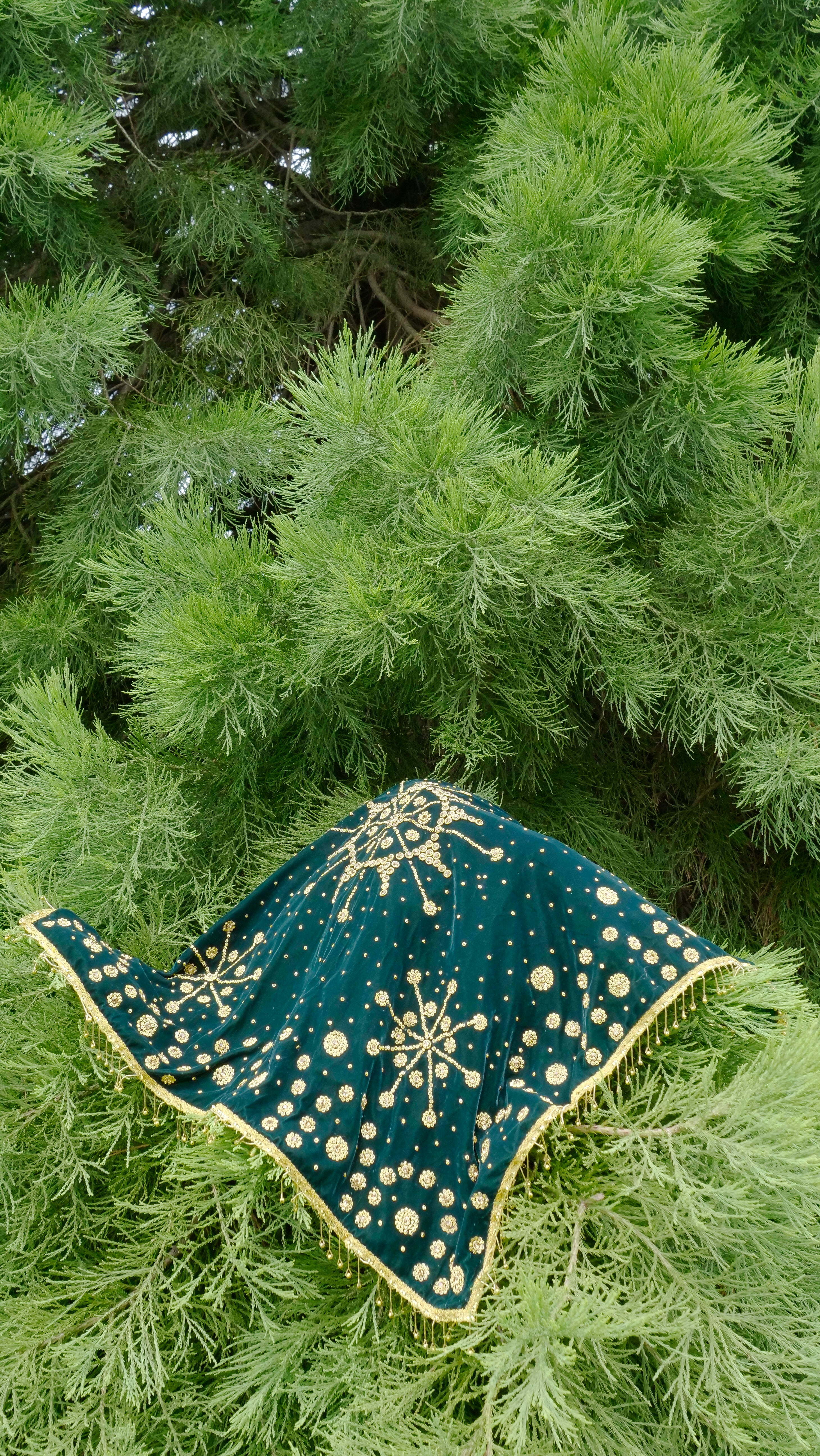 The Zumurrud Desmal | Handmade Afghan Bridal Scarf