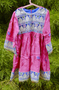 Pink and blue Afghan Children's dress